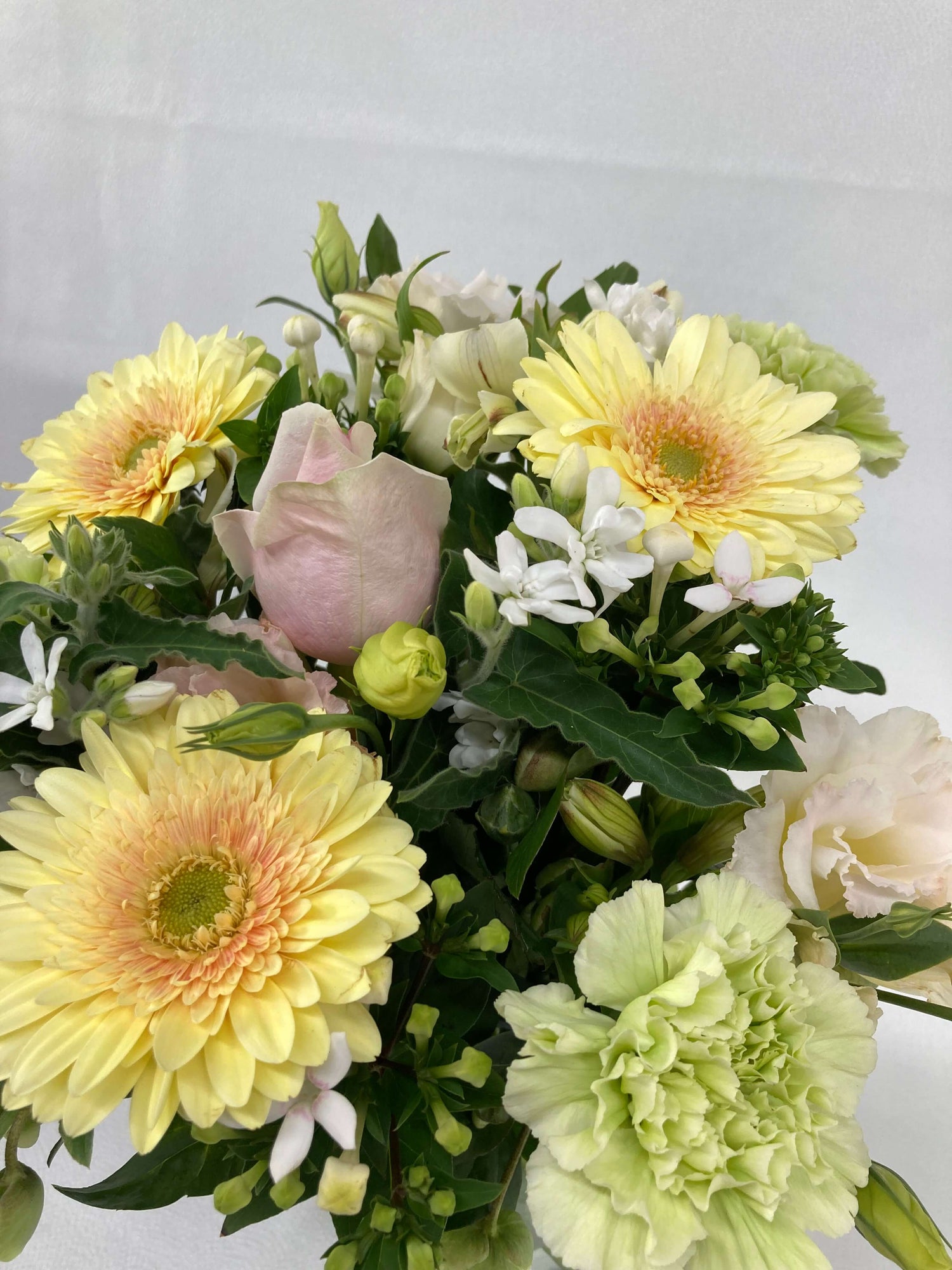 Pastel flower posy arrangement.